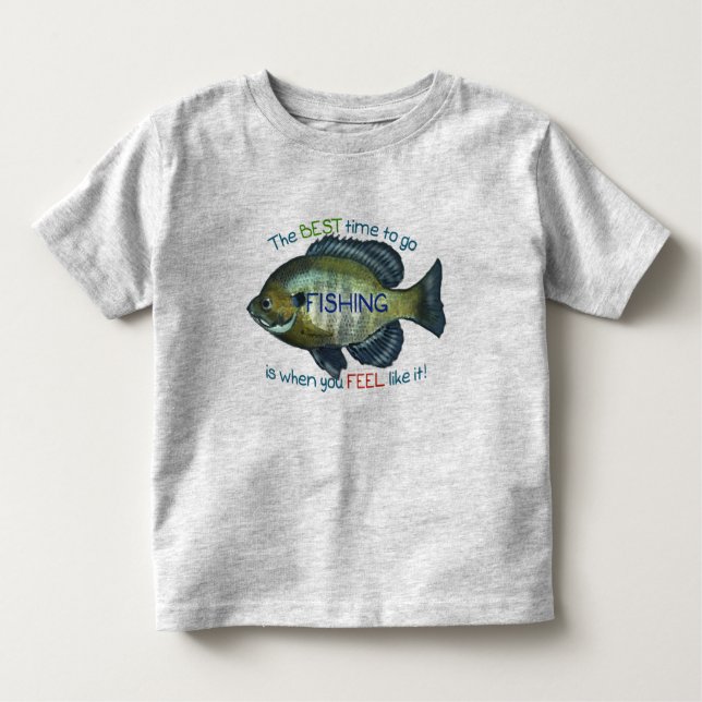 Bästa tid att fiska | Fiskeenhet T Shirt (Framsida)