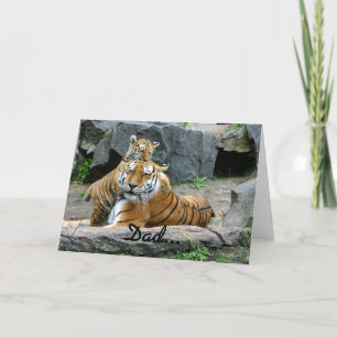 Bästa tiger för fars dag kort
