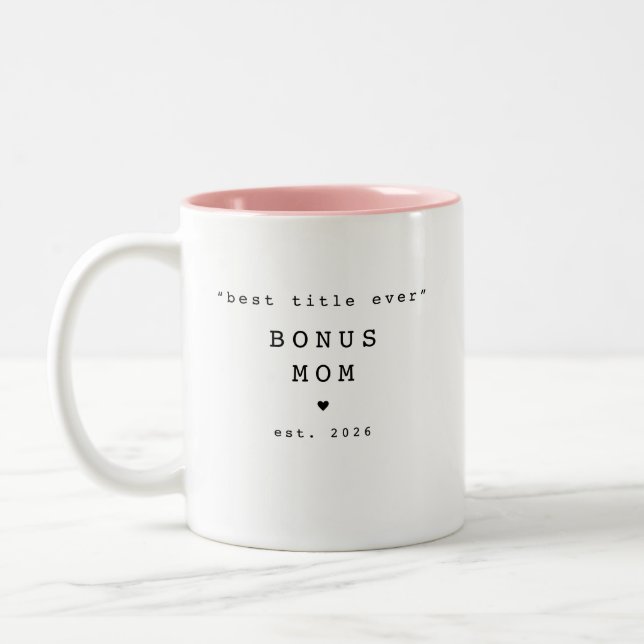 Bästa titel någonsin Bonus-Mamma Anpassad Mugg (Vänster)