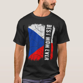 Bästa tjeckiska Mamma - Tjeckiska republiken Flagg T Shirt