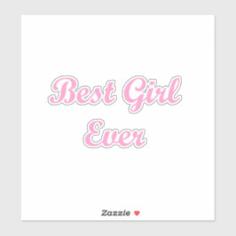 Bästa tjej någonsin klistermärken