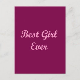 Bästa tjej någonsin vykort