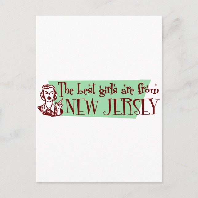 Bästa tjejer är från New Jersey Vykort (Framsida)