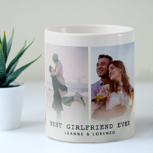 Bästa tjejkompis någonsin Modern 4 Fotos Kollage Kaffemugg