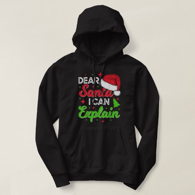 Bästa tomten jag kan förklara den fantastiska julj hoodie (Design framsida)