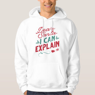 Bästa tomten jag kan förklara hoodie