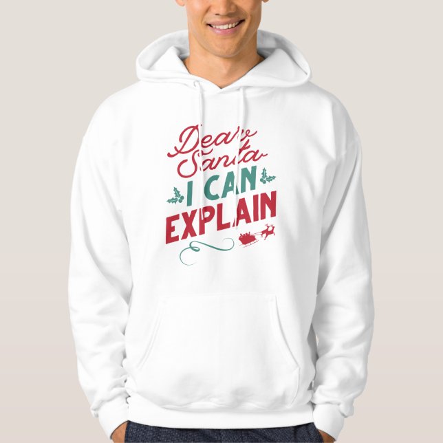 Bästa tomten jag kan förklara hoodie (Framsida)