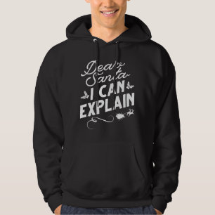 Bästa tomten jag kan förklara hoodie