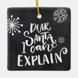 Bästa tomten jag kan förklara julgransprydnad keramik
