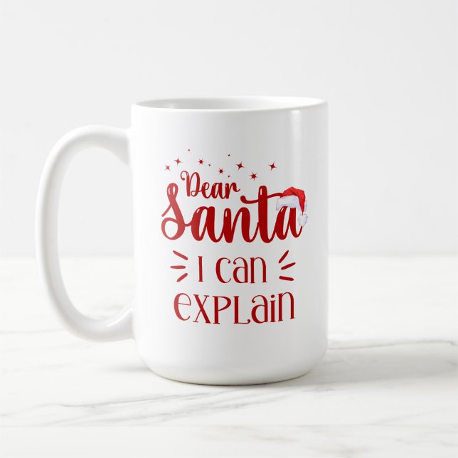 Bästa tomten, jag kan förklara jultypografi kaffemugg (Vänster)