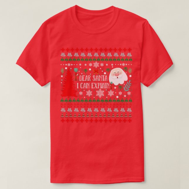 Bästa tomten jag kan förklara t shirt (Design framsida)