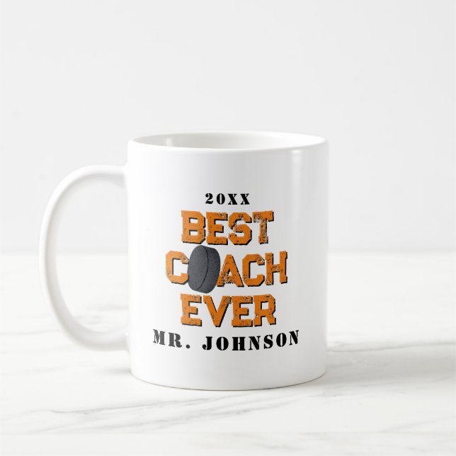 Bästa tränare någonsin Ice Hockey Kaffemugg (Vänster)