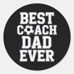 Bästa Tränare Pappa Någonsin Fotbollsspelare Coach Runt Klistermärke