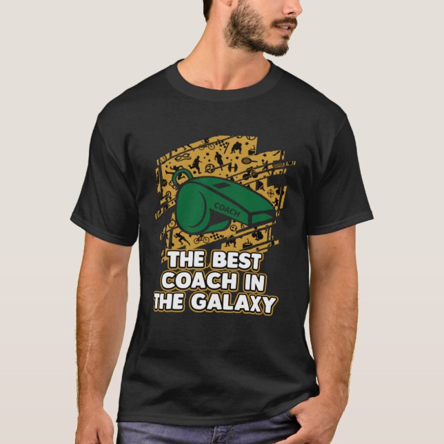 Bästa tränaren i Galaxy Trainer Humor Traini T Shirt (Framsida)