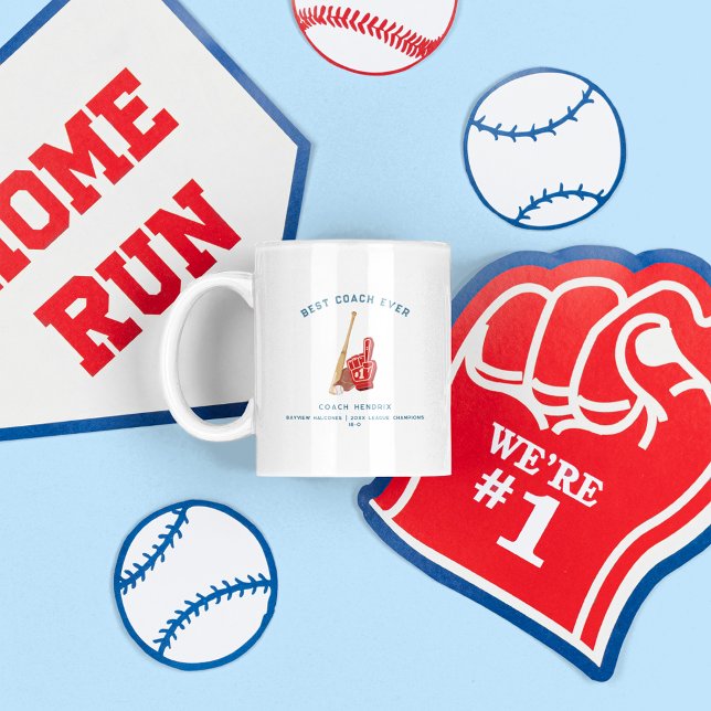 Bästa tränaren någonsin | Baseball Coach Foto  Kaffemugg (Skapare uppladdad)