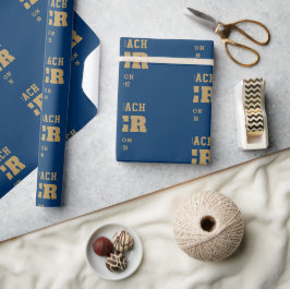 Bästa träning någonsin i Namn-år Guld Blue Presentpapper