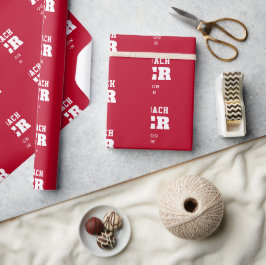 Bästa träning någonsin i Namn-år, vit rött Presentpapper