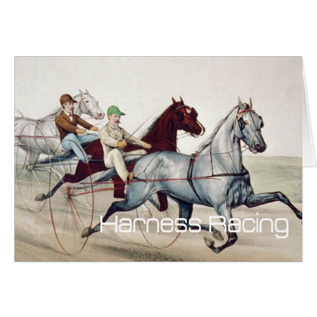 BÄSTA travsport Hälsningskort (Framsidan Horizontal)