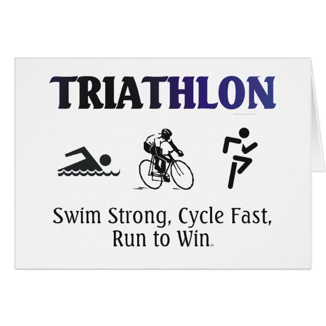 BÄSTA Triathlon Hälsningskort (Framsidan Horizontal)