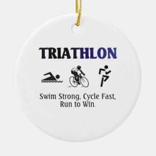 BÄSTA Triathlon Julgransprydnad Keramik