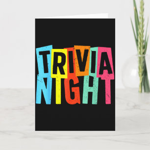 Bästa Trivia Night Konst För Män Kvinnor Trivia Vä Kort