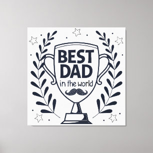 Bästa trofédesign i Pappa - Far Dag-gåva Canvastryck