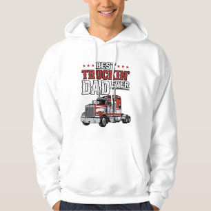 Bästa Truckande Pappa Någonsin Vintage Truck T-Shi Hoodie