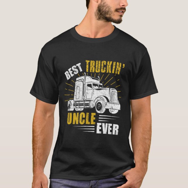 Bästa Truckin-morbror någonsin Tee Trucker Gift Fa (Framsida)