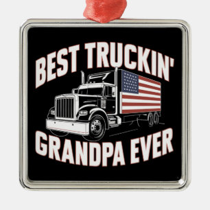 Bästa Truckin-morfar någonsin Julgransprydnad Metall