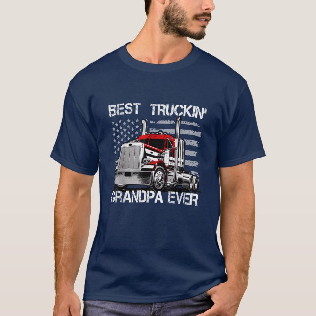 Bästa Truckin-morfar någonsin T Shirt (Framsida)