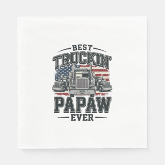 Bästa Truckin 'Papaw Någonsin Vintage Trucker Vect Pappersservett