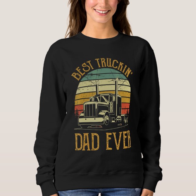 Bästa Truckin Pappa någonsin Big Rig Trucker Far D T Shirt (Framsida)