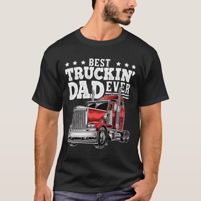 Bästa Truckin Pappa någonsin T Shirt (Framsida)