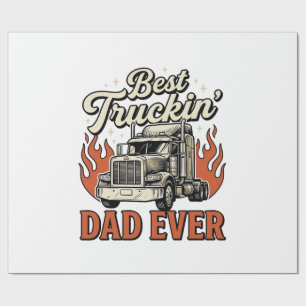 Bästa Truckin Pappa Någonsin Vintage Lastbil Pappa Presentpapper