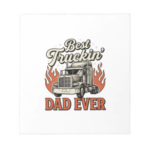 Bästa Truckin Pappa Någonsin Vintage Truck Pappa T Anteckningsblock