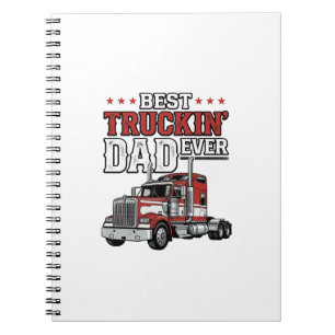 Bästa Truckin Pappa Någonsin Vintage Truck T-Shirt Anteckningsbok