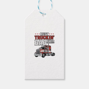 Bästa Truckin Pappa Någonsin Vintage Truck T-Shirt Presentetikett