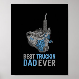 Bästa Truckin Pappa nånsin Lastbil-chaufför, pa Poster