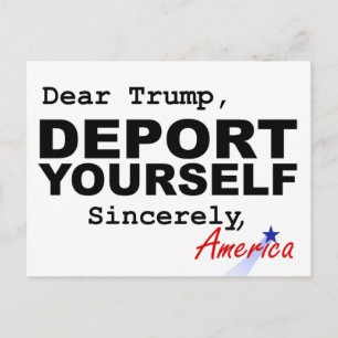 Bästa Trump, DEPORTERA DIG SJÄLF-vykort Motstånd Vykort