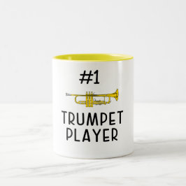Bästa trumpetspelare nummer 1 Två-Tonad mugg