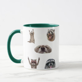 Bästa tvättbjörn-meme-samling Roligt meme-sett Mug Mugg
