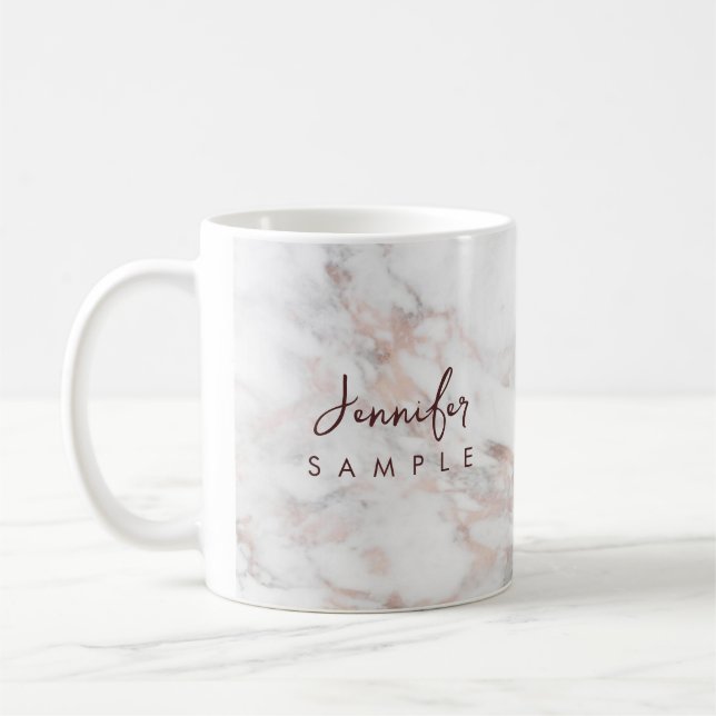 Bästa typmall för Namn Ro Guld Marble Kaffemugg (Vänster)