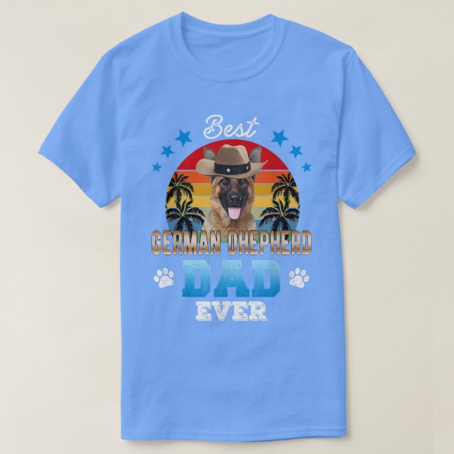 Bästa tyska Dhepherd Pappa All Best Pappa Hund äls T Shirt (Design framsida)