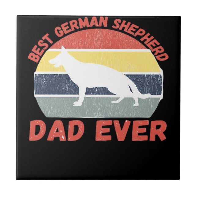 Bästa tyska herde pappa någonsin citat Rolig Sheph Kakelplatta (Framsidan)