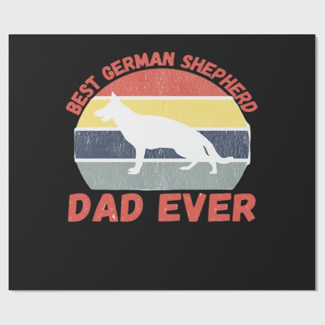 Bästa tyska herde pappa någonsin citat Rolig Sheph Presentpapper (Platt)