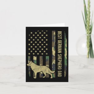 Bästa tyska herdehund pappa kamouflage amerikansk kort