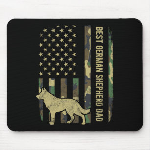Bästa tyska herdehund pappa kamouflage amerikansk musmatta