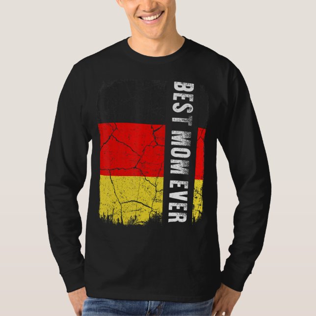 Bästa tyska Mamma någonsin Tysklanda Flagga Mors d T Shirt (Framsida)