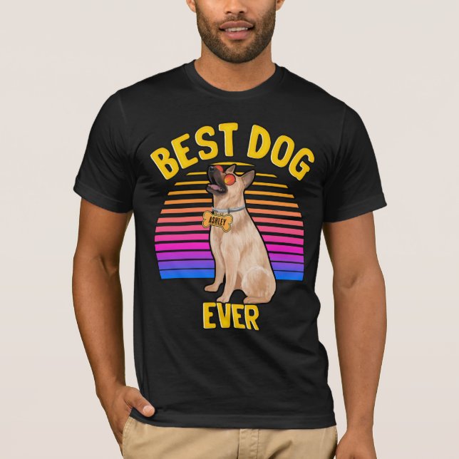 Bästa tyska Shepherd Hund någonsin Retro T Shirt (Framsida)