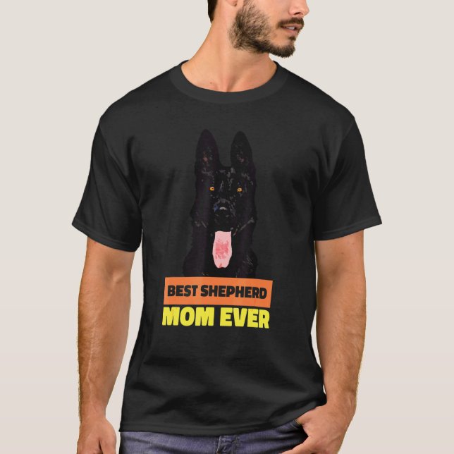 Bästa tyska shepherd-mamma någonsin shepherd-desig t shirt (Framsida)